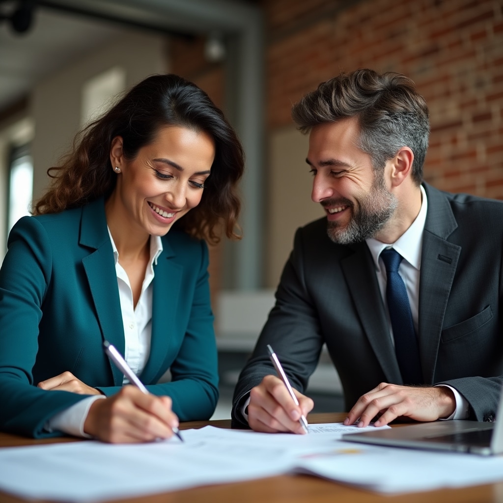 Konzultant pracuje s klientom na implementácii ISO 9001